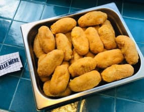 Croquettes aux crevettes grises, poivre et parmesan