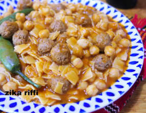 Pâtes crozets aux boulettes