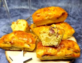 Mini-cakes au magrets fumés et pommes