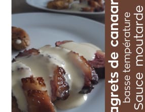 Magret de canard sauce moutarde