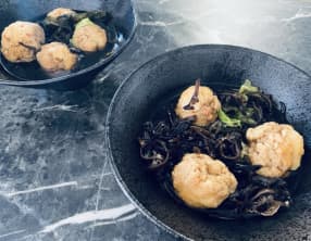 Nabe aux boulettes de crevettes