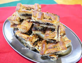 Tarte fondante à la confiture de raisins