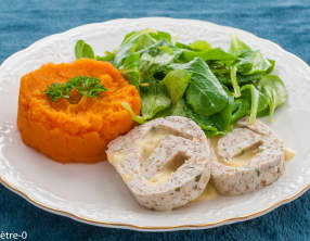 Roulé de volaille, sauce au chorizo