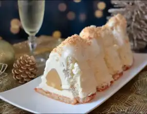 Bûche tatin, vanille et cardamome