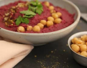Houmous betterave framboise