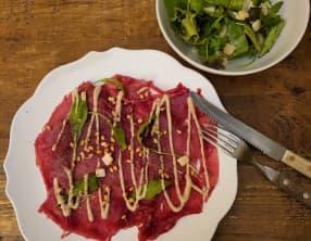 Carpaccio à la mayonnaise à la truffe