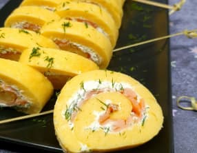 Bûche salée au saumon fumé