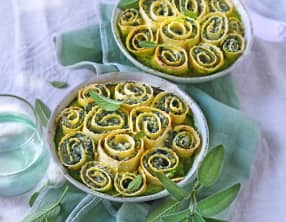 Lasagnes roulées épinards et fromage frais