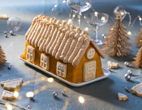 Bûche enchantée vanille, mangue et passion