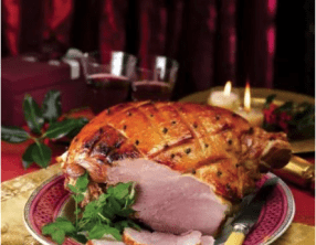 Jambon irlandais à l’orange et à la groseille glacé au porto