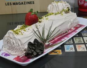 Bûche mousse mascarpone à la vanille