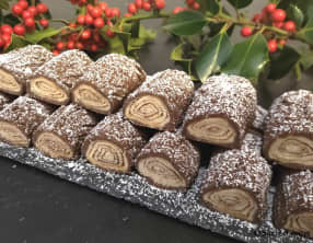 Biscuits mini-bûches de Noël