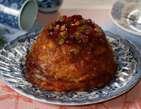 Pudding aux fruits confits