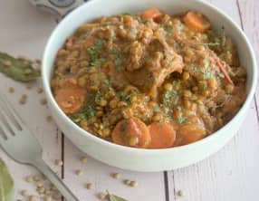 Boeuf aux lentilles et carottes à l'indienne