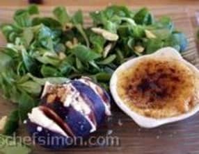 Crèmes brûlées de foie gras et figues fraîches au brocciu