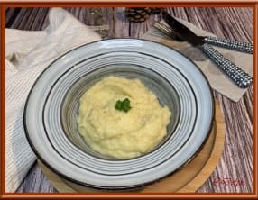 Purée de pommes de terre, panais à la cancoillotte