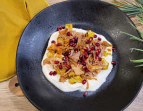 Chou-fleur rôti au porc effiloché