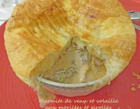 Marmite de veau et volaille aux morilles et girolles