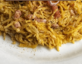 Carbonara de courge spaghetti sans gluten
