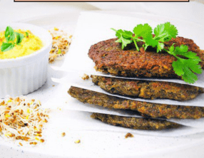 Galettes de lentilles vertes sans gluten