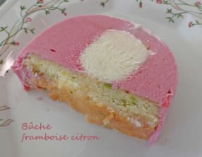Bûche framboise citron