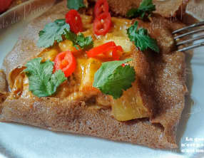 Galette Pondichéry poulet, curry, ananas