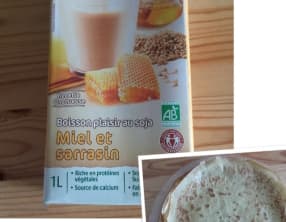 Crêpes miel, soja et sarrasin