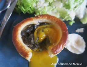 Bouchée feuilletée aux morilles et jaune d'œuf