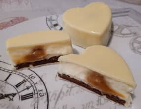 Les petits cœurs choco-vanille cœur caramel