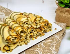 Crêpes tourbillon au thé matcha