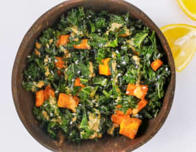 Salade de chou frisé végane