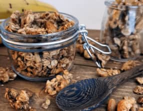 Granola healthy à l'avoine et banane