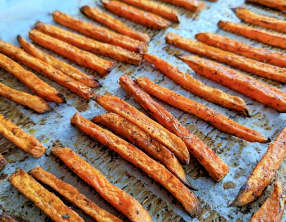 Frites croustillantes de patates douces