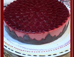 Entremets fraises et son insert clémentine