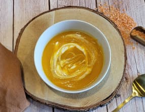 Velouté lentilles corail et butternut
