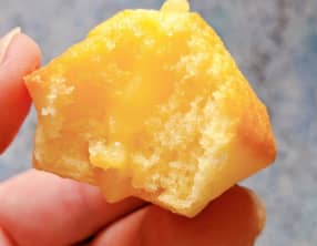 Petites madeleines fourrées au lemon curd