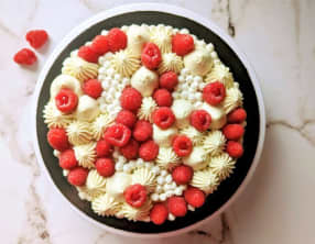 Framboisier avec une ganache vanille