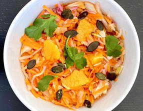 Salade de fenouil, carotte, daïkon et agrumes