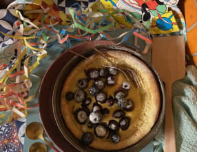 Crêpe soufflée aux myrtilles