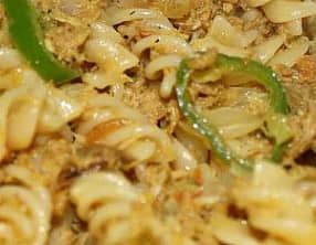 Pâtes au thon et gros piment