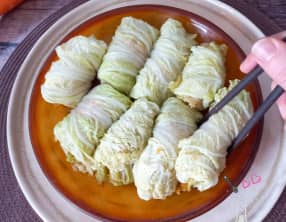 Chou chinois farci aux légumes