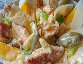 Salade composée au poulet, inspiration salade César