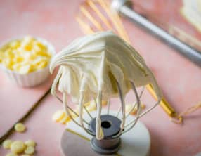 Ganache montée chocolat blanc et vanille inratable