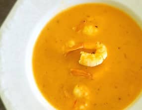 Soupe crémeuse de crevettes