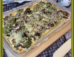 Tarte au chou romanesco et à la coppa