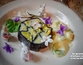 Terrine mosaïque de poireaux