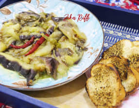 Aubergines en scabetch