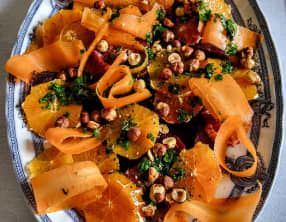 Salade betteraves, oranges, carottes