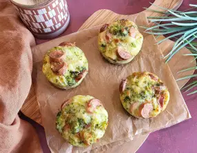 Minis Flans au brocoli et knaki