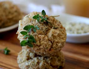 Cookies parmesan thym sans gluten lait oeuf